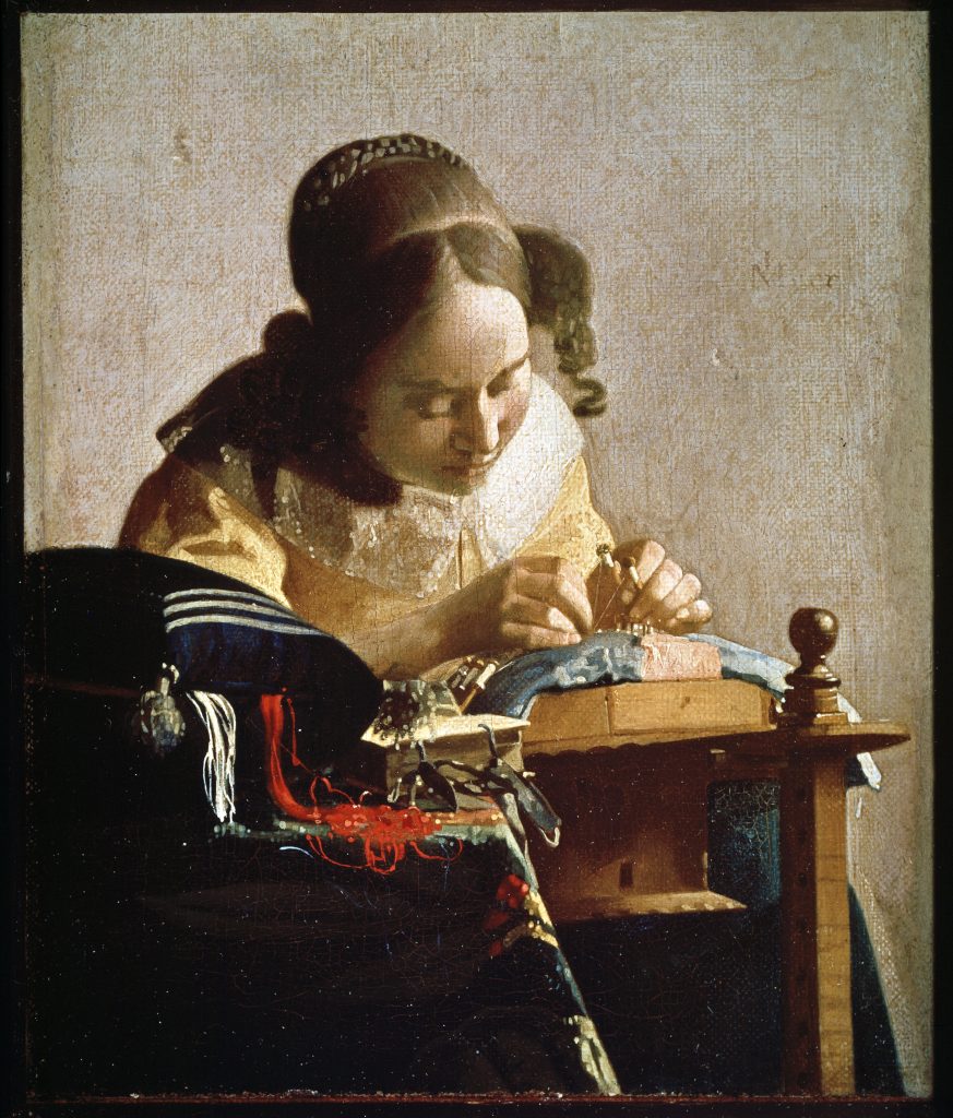 Johannes Vermeer van Delft 
<em>La Dentellière</em> 
1669/1670 
Musée du Louvre, Paris Luisa Ricciarini/Bridgeman Images